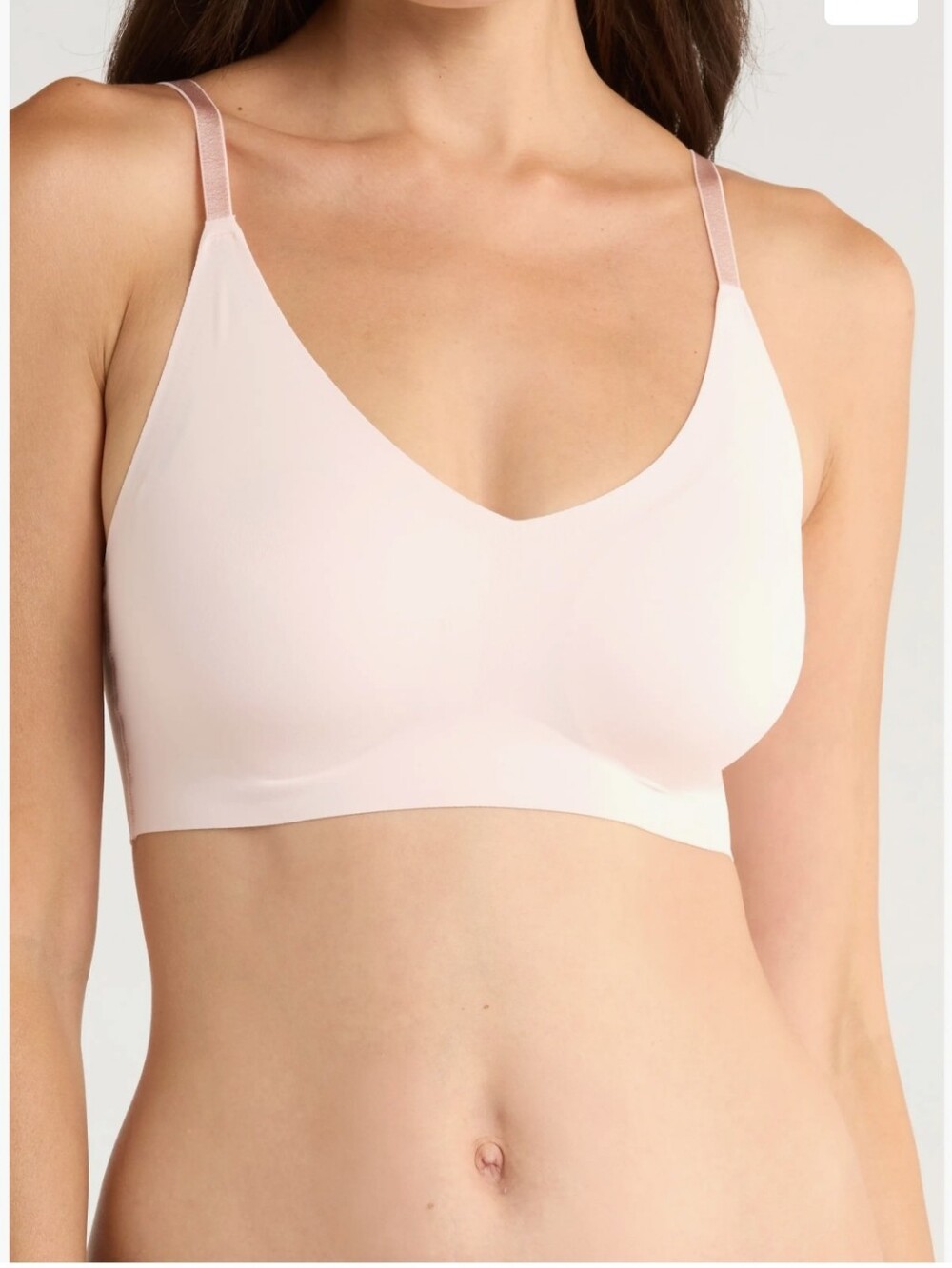 TRUE&CO  THE TRUE BODY CONVERTIBLE STRAPS BRALETTE IN PEONY /SZ:MEDIUM